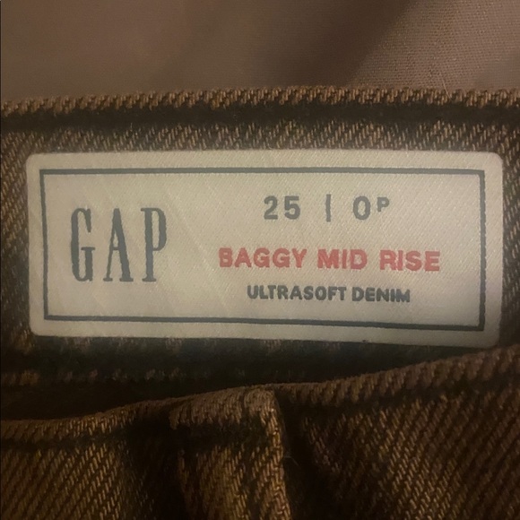 GAP Chocolate Wide-Leg Pants size 25 - Picture 2 of 4